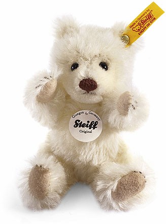 Retired Steiff Bears - CLASSIC TEDDY BEAR WHITE 12CM
