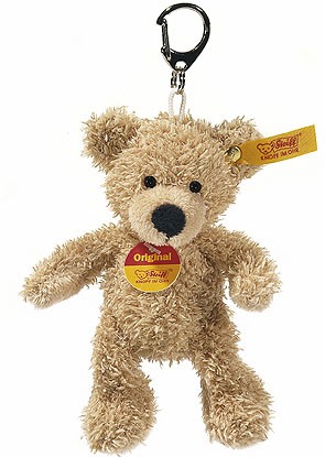 Steiff Keyrings & Miniatures - KEYRING FYNN TEDDY BEAR BEIGE 12CM