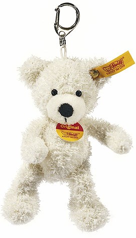 Steiff Keyrings & Miniatures - KEYRING LOTTE TEDDY BEAR WHITE 12CM