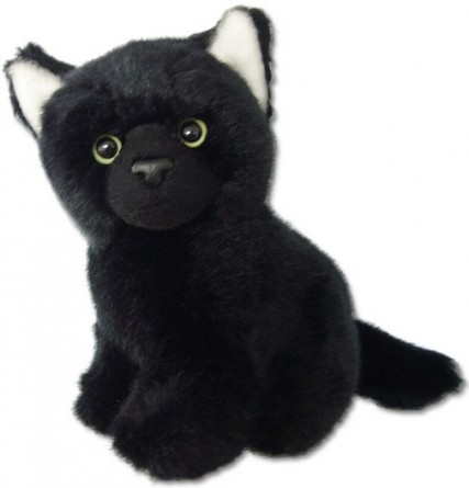 Retired Bears and Animals - BLACK CUDDLY CAT 16.5CM