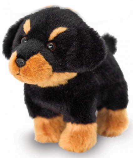 Retired Bears and Animals - BLACK & TAN DOG WITH BARK 12CM