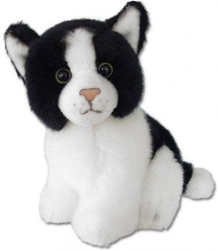 Retired Bears and Animals - BLACK & WHITE CUDDLY CAT 16.5CM