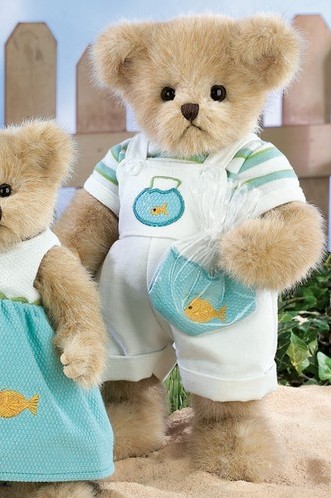 Retired Bearington Bears - FISH AND CHIP 14"