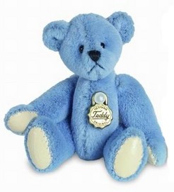 Retired Bears and Animals - MINIATURE TEDDY BEAR BLUE 5.5