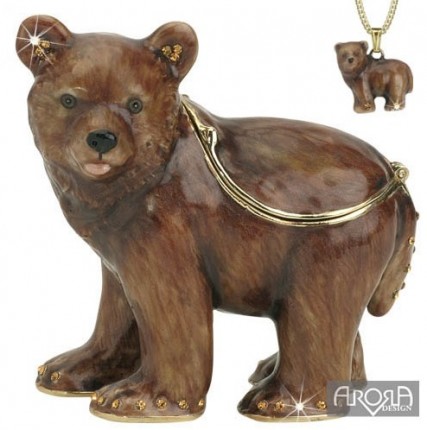 Retired Bears and Animals - BABY BEAR TRINKET BOX & PENDANT