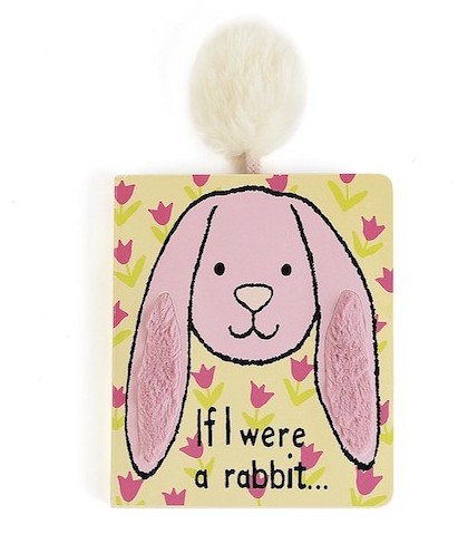 Retired Jellycat at Corfe Bears - BOOK - IF I WERE A RABBIT - PINK