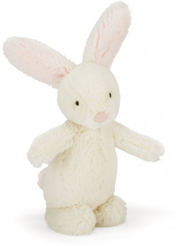 Retired Jellycat at Corfe Bears - BOBTAIL BUNNY RATTLE PINK 14CM