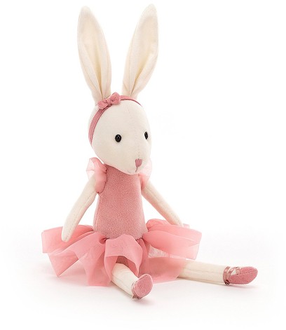 Retired Jellycat at Corfe Bears - PIROUETTE BUNNY ROSE 27CM