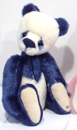 Vintage Style Teddykleidung shabby chic Hose mit Panda für 15cm Bär 