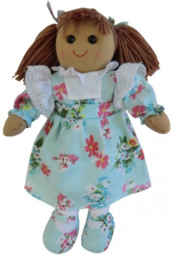 Retired Other - RAG DOLL WITH BLUE FLORAL DRESS 40CM