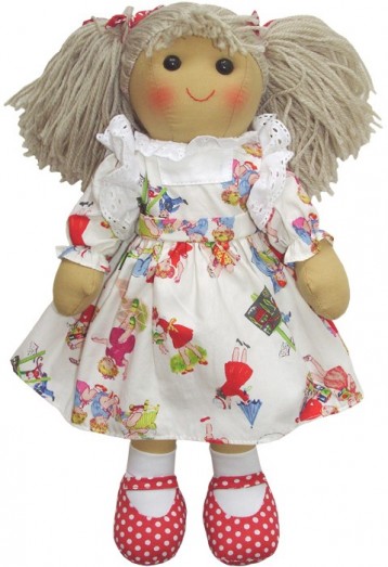 Retired Bears and Animals - RAG DOLL WITH GIRLS AT PLAY DRESS 40CM