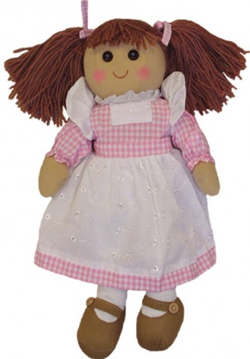 Retired Bears and Animals - RAG DOLL WITH PINK LACE DRESS 40CM