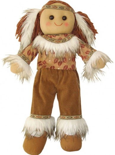 Retired Bears and Animals - RED INDIAN RAG DOLL 40CM