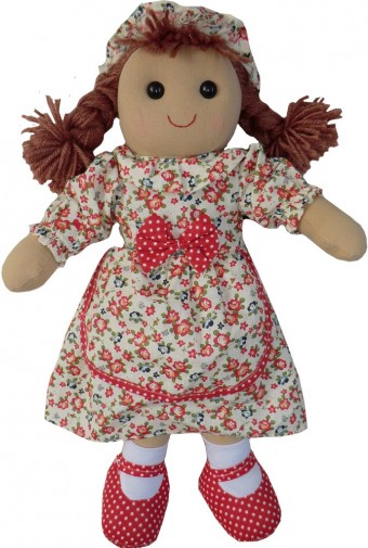 Retired Bears and Animals - VINTAGE FLORAL RAG DOLL 40CM