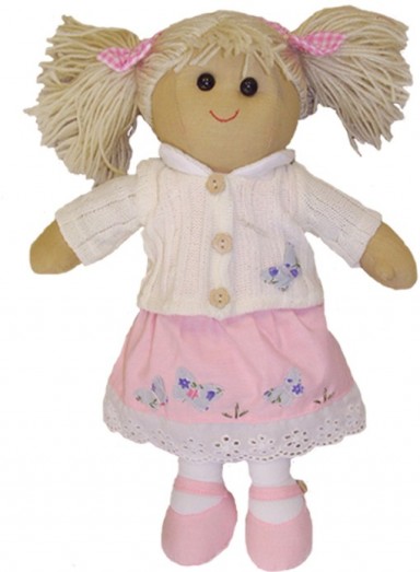 Retired Bears and Animals - RAG DOLL WITH PINK DRESS AND CARDIGAN 40CM