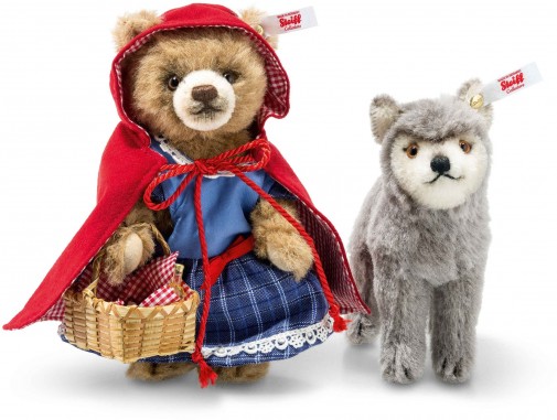 Retired Steiff Bears - LITTLE RED RIDING HOOD AND THE WOLF 16CM