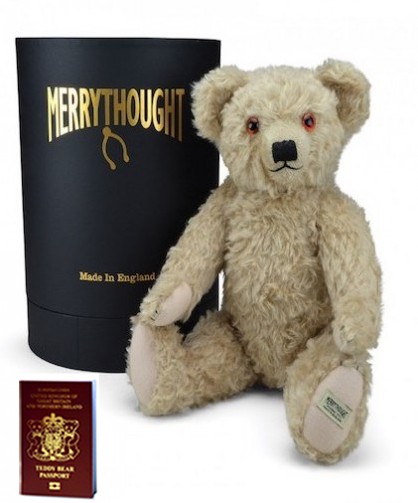 Retired Merrythought - MERRYTHOUGHT ROYAL MAIL STAMP BEAR REPLICA 18"