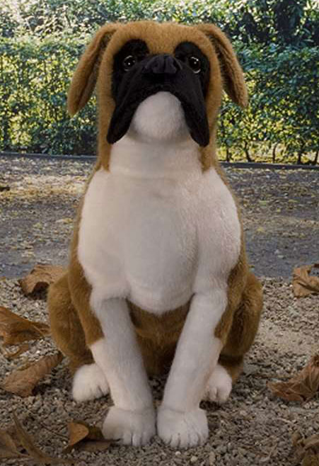 brindle boxer dog stuffed animal