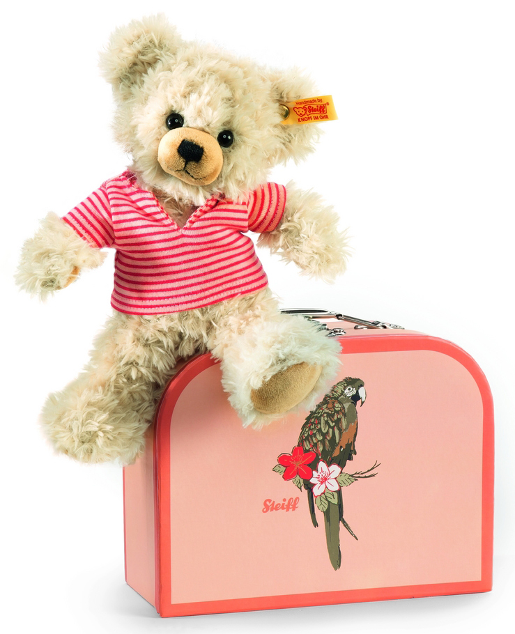 steiff bear in a suitcase