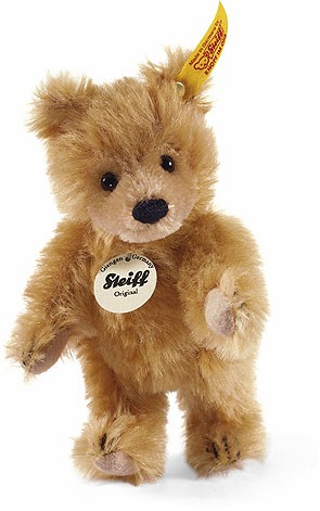 Retired Steiff Bears - CLASSIC TEDDY BEAR RED/BLOND 12CM