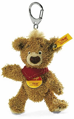 Retired Steiff Bears - KEYRING KNOPF TEDDY BEAR GOLDEN BROWN 11CM