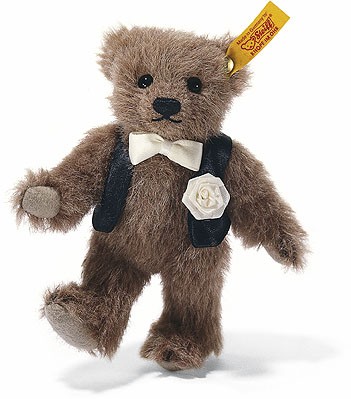 Retired Steiff Bears - ALPACA TEDDY BEAR GROOM CARAMEL 12CM