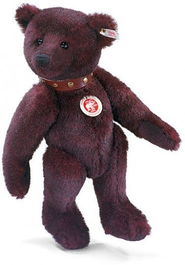 Retired Steiff Bears - CLASSIC TEDDY BEAR BURGUNDY 32CM