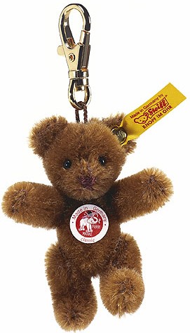 Retired Steiff Bears - KEYRING MINI TEDDY BEAR RUSSET 8CM