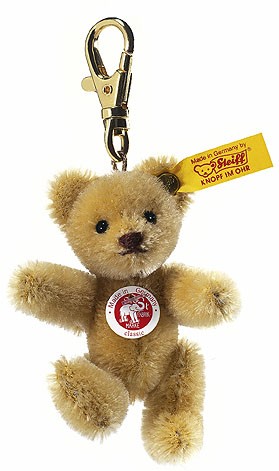 Retired Steiff Bears - KEYRING MINI TEDDY BEAR WHEAT BLOND 8CM