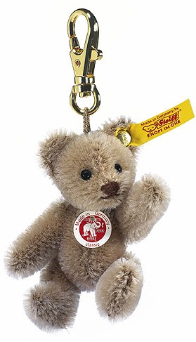 Retired Steiff Bears - KEYRING MINI TEDDY BEAR CAFE-AU-LAIT 8CM