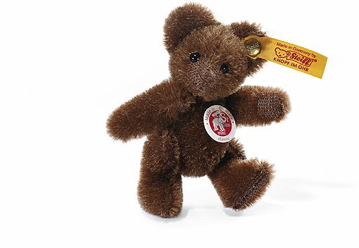 Retired Steiff Bears - MOHAIR MINI TEDDY BEAR CHOC BROWN 8CM