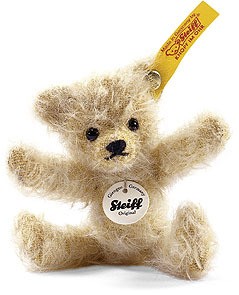 Retired Steiff Bears - MOHAIR MINI TEDDY BEAR GOLD BLOND 9CM