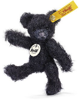 Retired Steiff Bears - MINI TEDDY BEAR BLACK 9CM