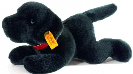 Retired Steiff Bears - BLACK LABRADOR PUPPY 25CM