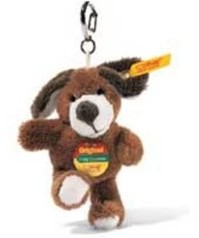 Retired Steiff Bears - KEYRING DOG BROWN 10CM