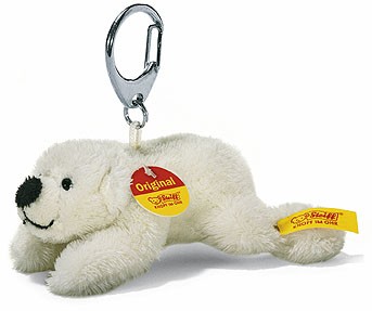 Retired Steiff Bears - KEYRING POLAR BEAR 10CM