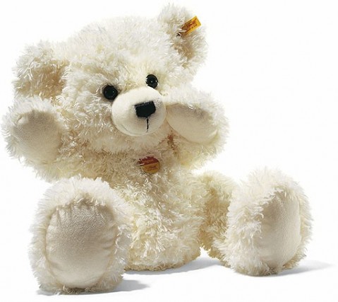 Retired Steiff Bears - LIZZY TEDDY BEAR SITTING WHITE 20CM