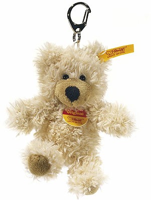 Retired Steiff Bears - CHARLY TEDDY BEAR KEYRING CREAM 12CM