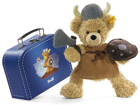 Retired Steiff Bears - VIKING FYNN IN SUITCASE