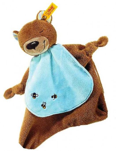 Retired Steiff Bears - BABY BENNY COMFORTER BROWN 26CM