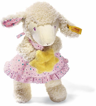 Retired Steiff Bears - LAMB WITH STAR PINK 26CM