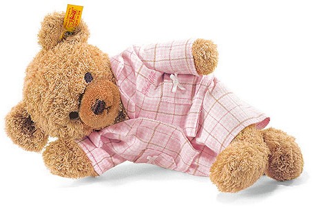 Retired Steiff Bears - SLEEP WELL BEAR PINK 28CM