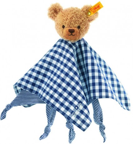 Retired Steiff Bears - SLEEP WELL BEAR COMFORTER NAVY 28CM