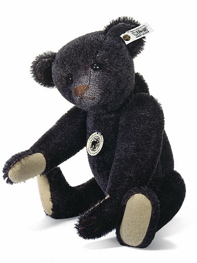 Retired Steiff Bears - MOHAIR TEDDY BEAR 1908 BLACK 35CM