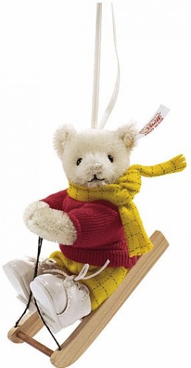 Retired Steiff Bears - MOHAIR RUPERT BEAR ORNAMENT 9CM