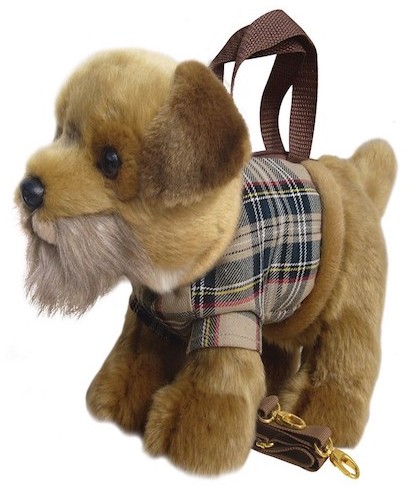 Retired Faithful Friends - BORDER TERRIER SOFT TOY DOG HANDBAG/SHOULDER BAG 12"