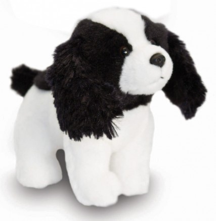 Retired Bears and Animals - BLACK & WHITE SPANIEL WITH BARK 12CM