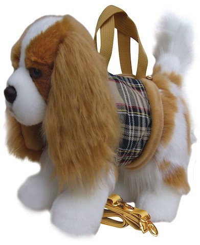 Retired Bears and Animals - CAVALIER BLENHEIM SOFT TOY DOG HANDBAG/SHOULDER BAG 12"