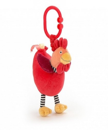 Retired Jellycat at Corfe Bears - CHARLIE CHICKEN BUGGY TOY 17CM