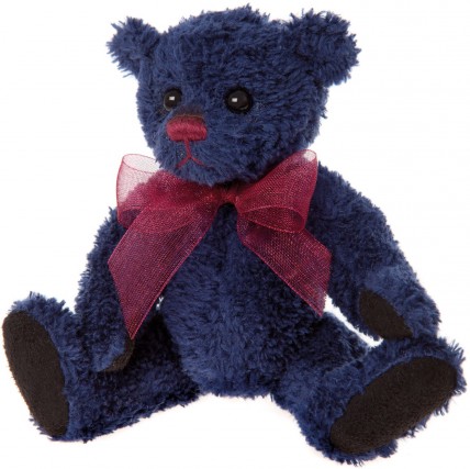 Retired At Corfe Bears - DENIM TEDDY BEAR KEYRING 5"